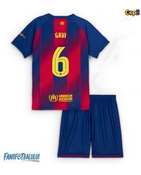 Barcelona Paez Gavi #6 Echipament de Fotbal Replică 2025-26 Copii Acasa (+ Șorturi)
